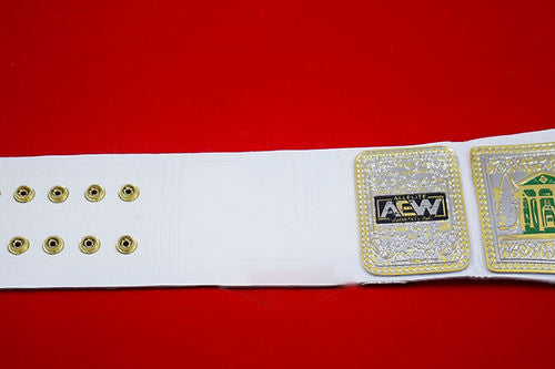 TNT/AEW White Strap Wrestling Championship Belt