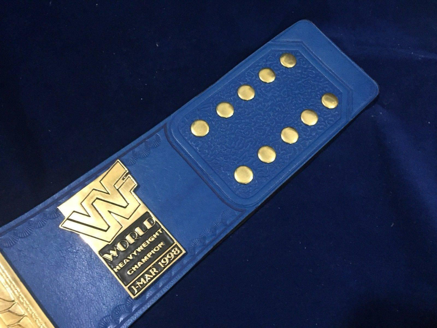 WWF BIG EAGLE ATTITUDE ERA 24K GOLD Championship Title Belt