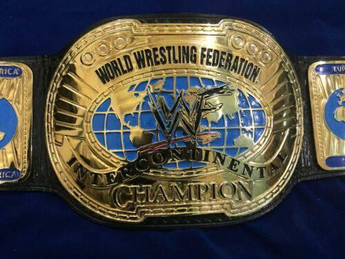 WWF INTERCONTINENTAL OVAL 24K GOLD Championship Belt