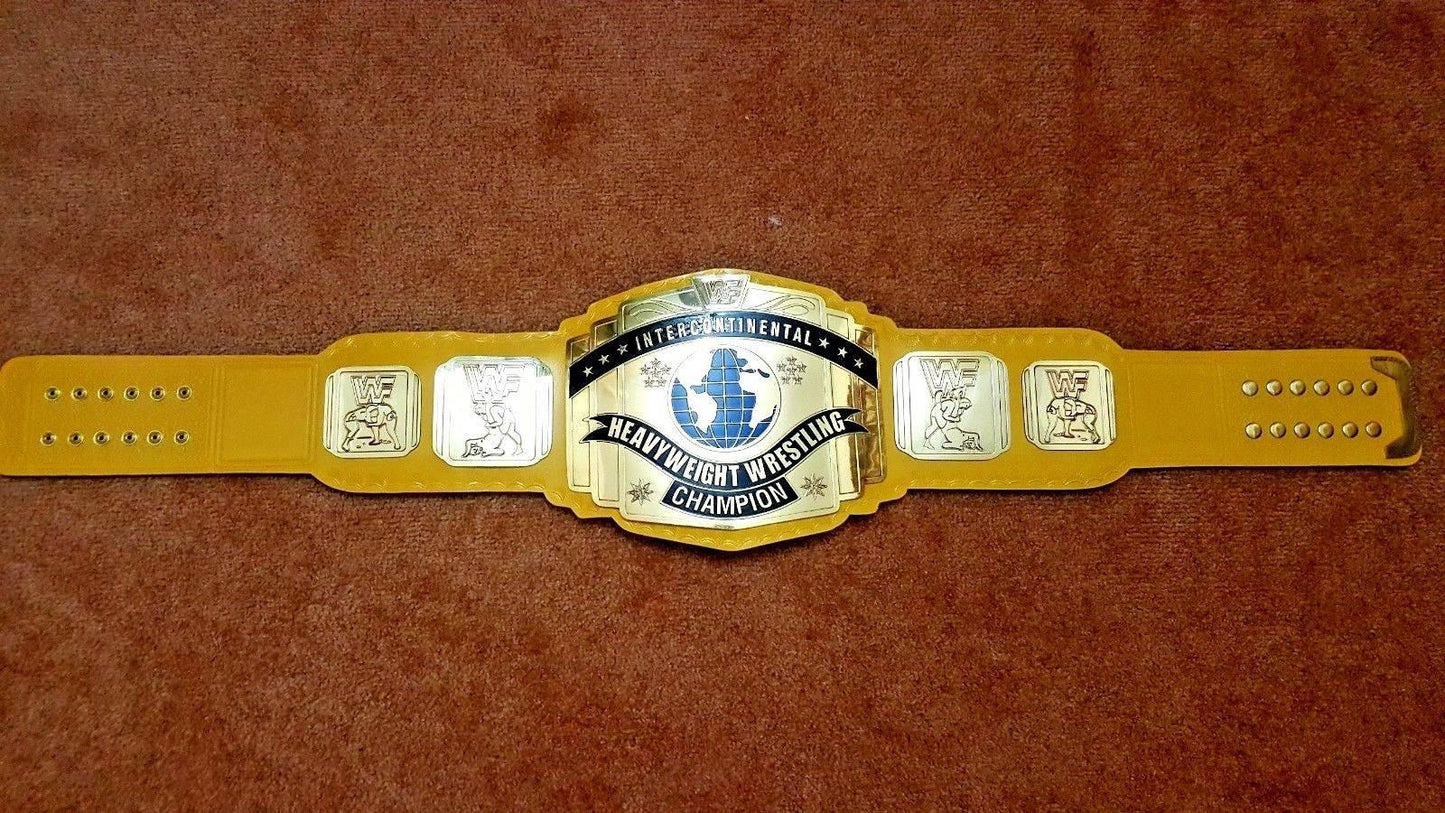 WWF INTERCONTINENTAL YELLOW Brass Championship Belt