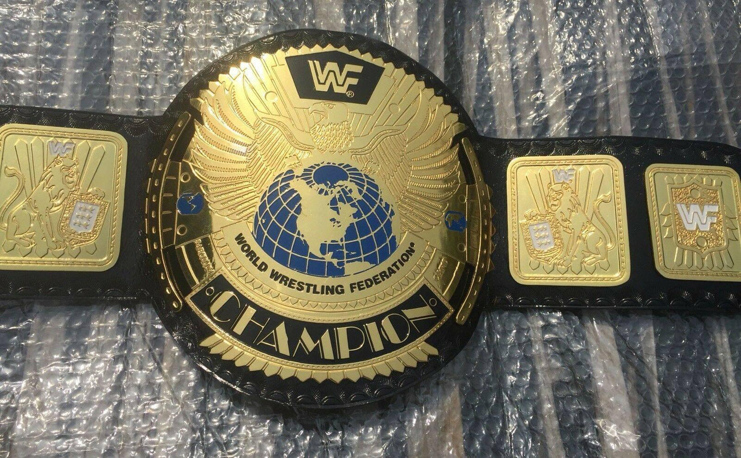 WWF BIG EAGLE BLOCK LOGO Brass Championship Belt