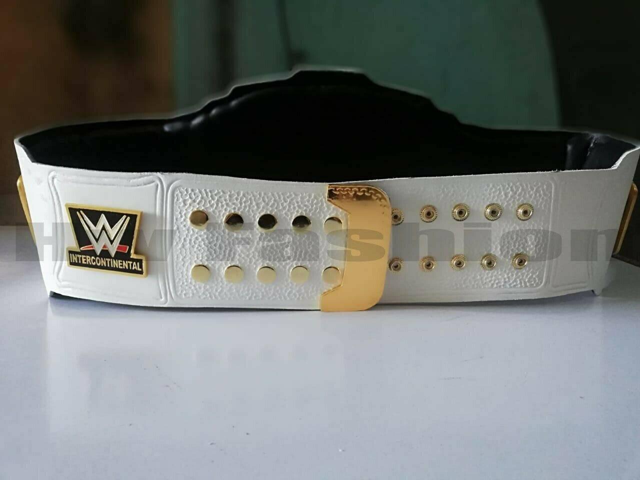 WWE INTERCONTINENTAL WHITE SCRATCH LOGO Brass Championship Belt
