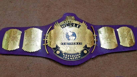 WWF Winged Eagle Purple Brass Championship Belt – Iconic Wrestling Replica