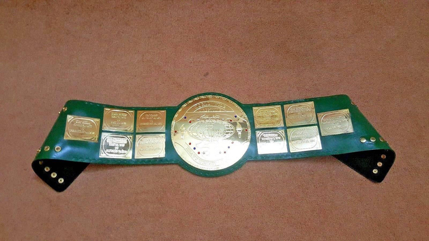 WWF BIG GREEN Brass Championship Title Belt