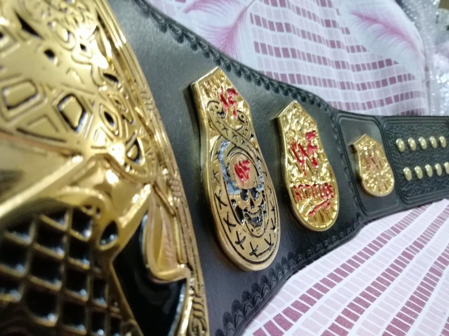 WWF STONE COLD SMOKING SKULL 24K GOLD Championship Title Belt