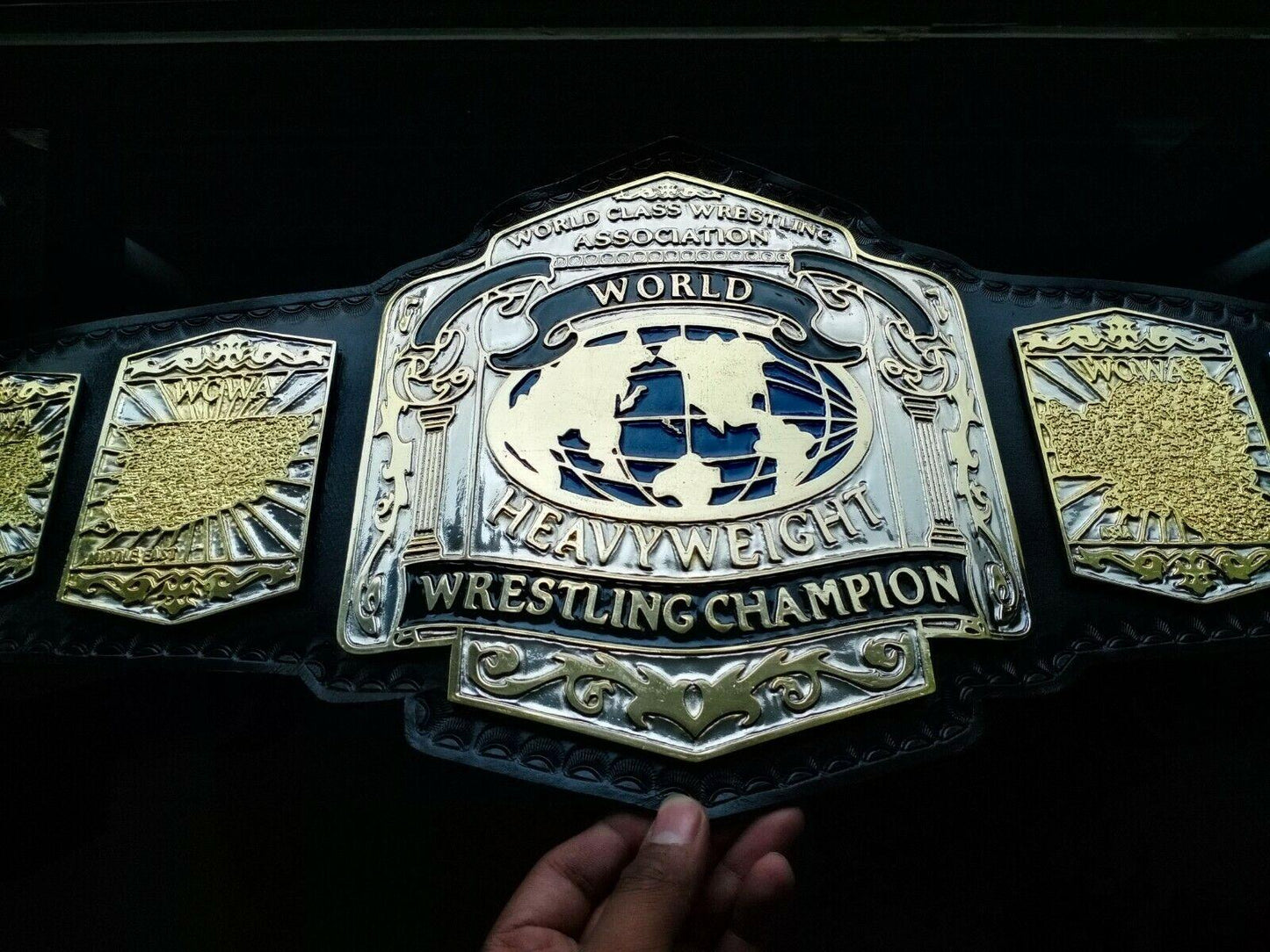 WCWA WORLD HEAVYWEIGHT Zinc Championship Belt