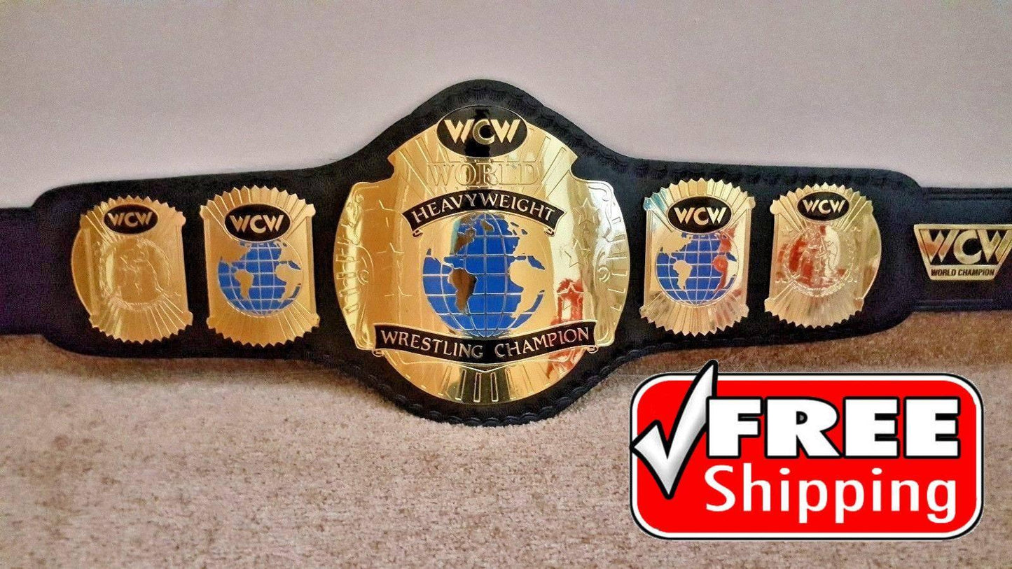 WCW WORLD HEAVYWEIGHT Brass Championship Belt