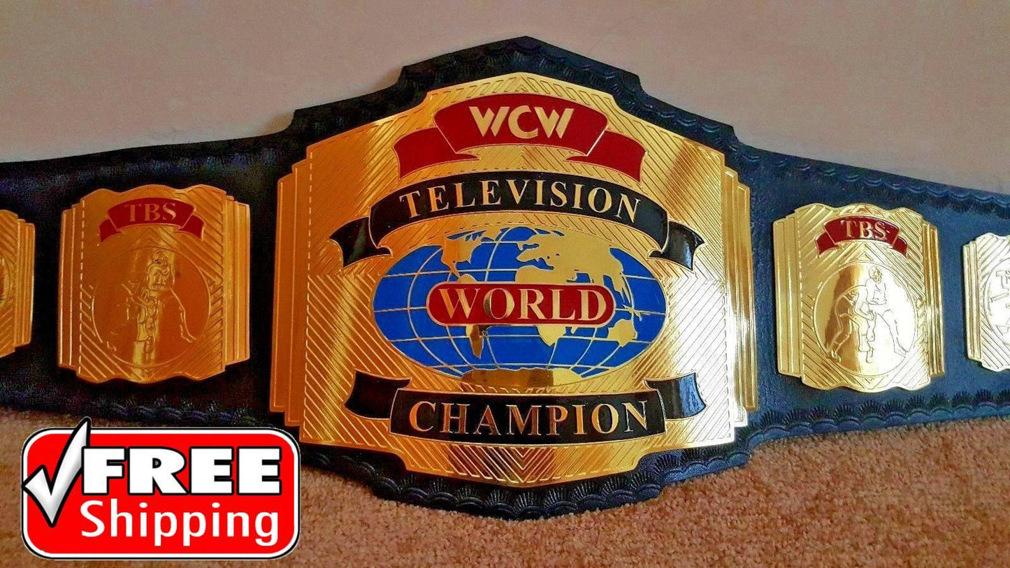 WCW WORLD TELEVISION Brass Championship Belt