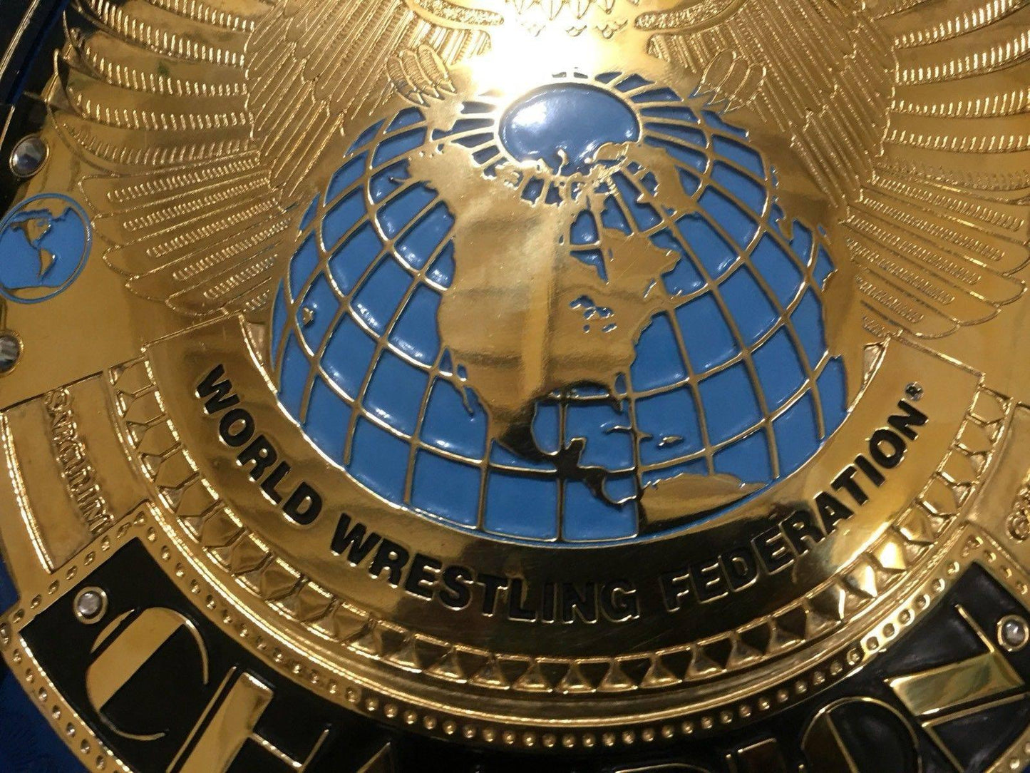 WWF BIG EAGLE ATTITUDE ERA 24K GOLD Championship Title Belt