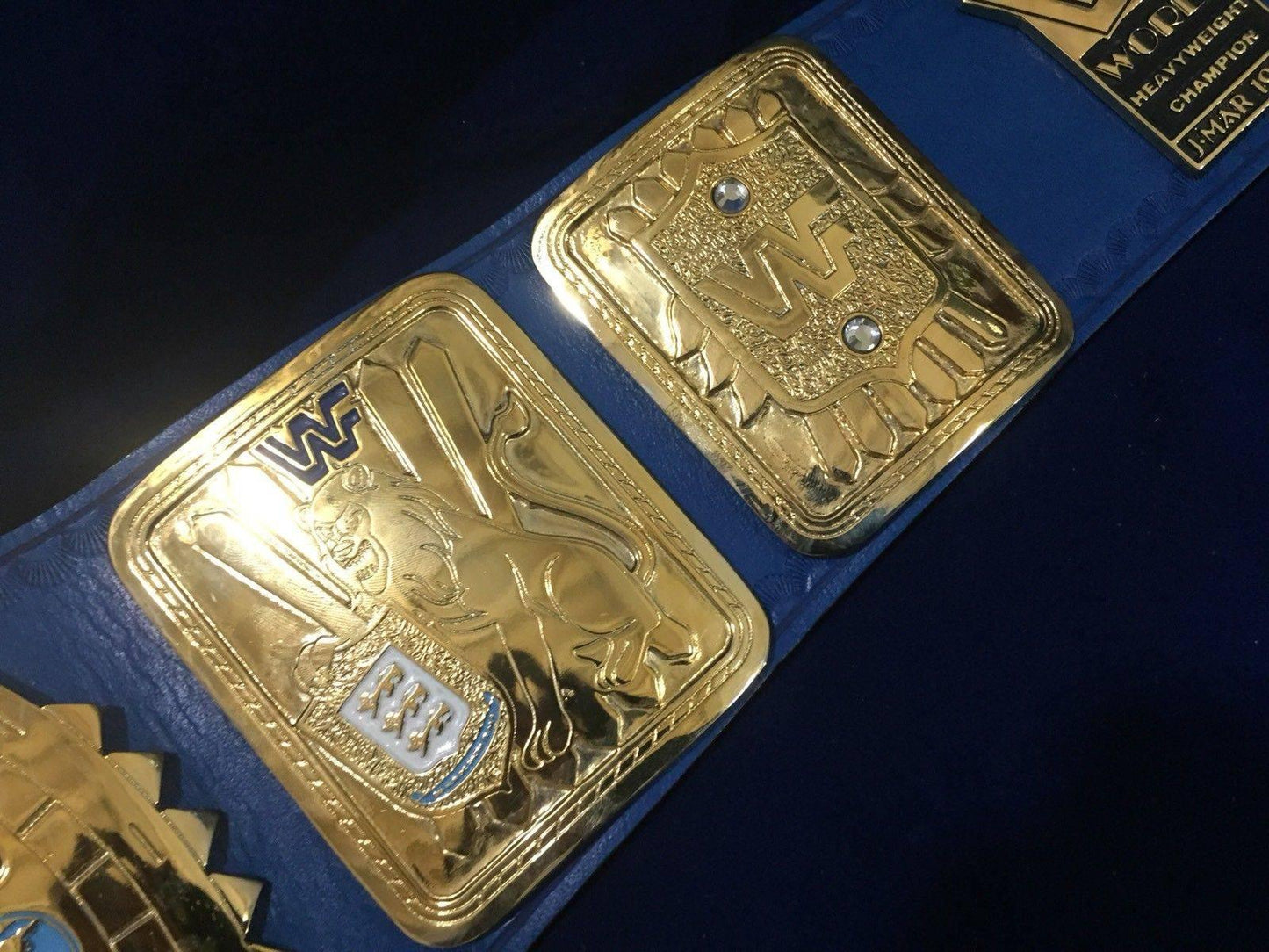 WWF BIG EAGLE ATTITUDE ERA 24K GOLD Championship Title Belt