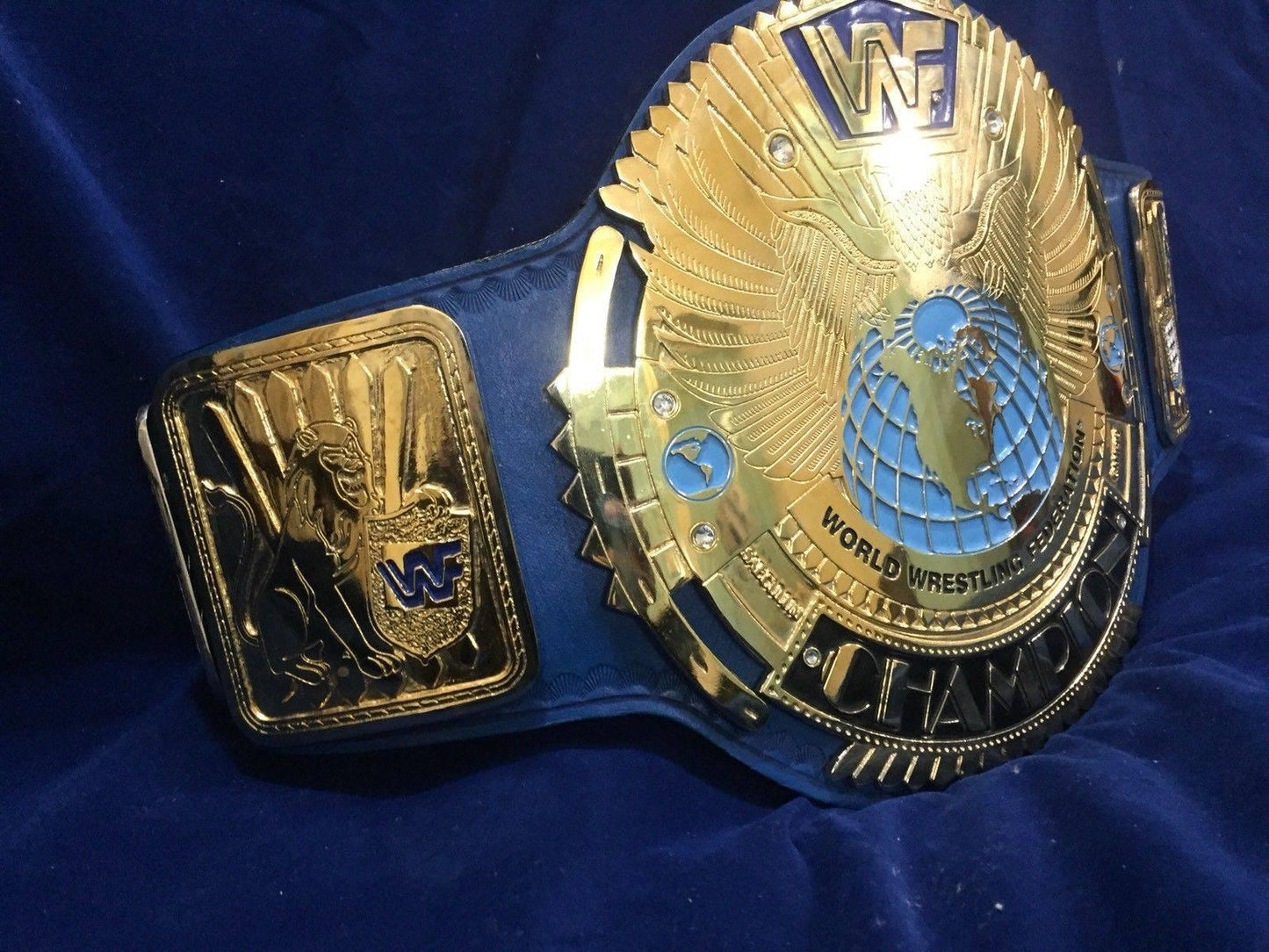 WWF BIG EAGLE ATTITUDE ERA 24K GOLD Championship Title Belt