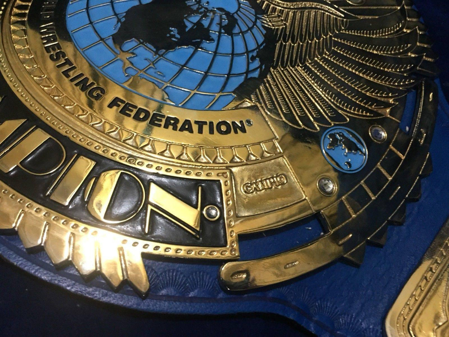 WWF BIG EAGLE ATTITUDE ERA 24K GOLD Championship Title Belt