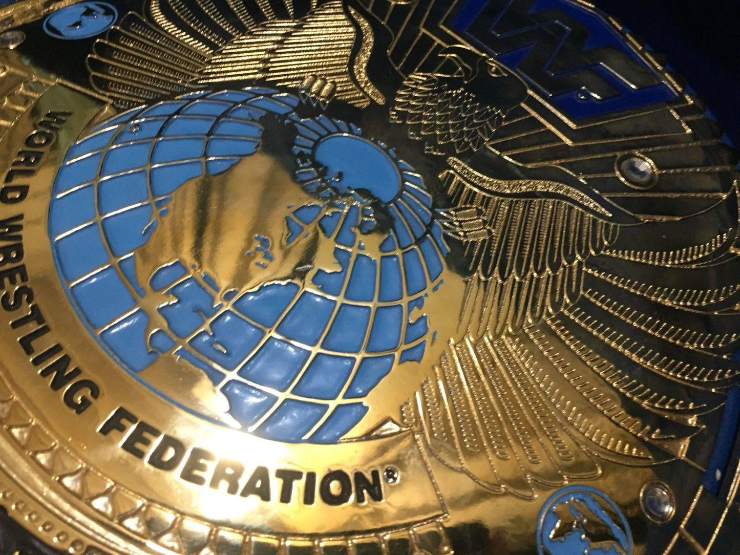 WWF BIG EAGLE ATTITUDE ERA 24K GOLD Championship Title Belt