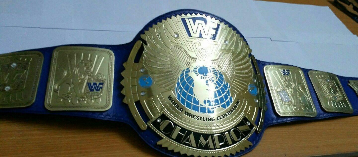 WWF BIG EAGLE ATTITUDE ERA BLOCK LOGO Zinc Championship Title Belt