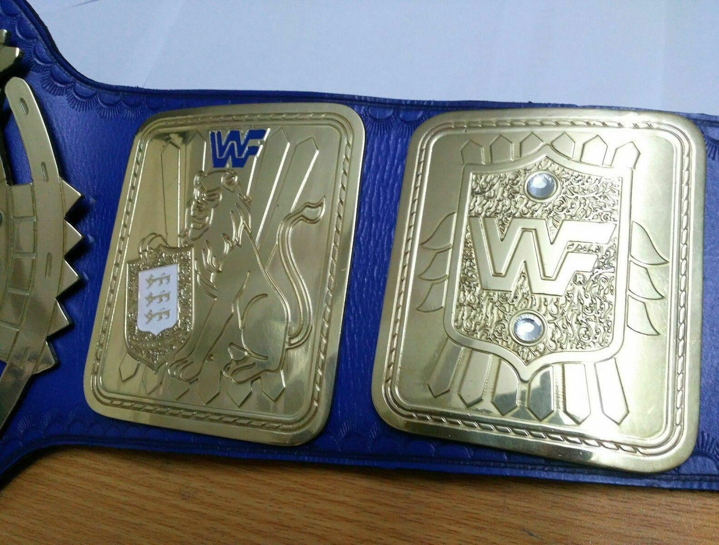 WWF BIG EAGLE ATTITUDE ERA BLOCK LOGO Zinc Championship Title Belt