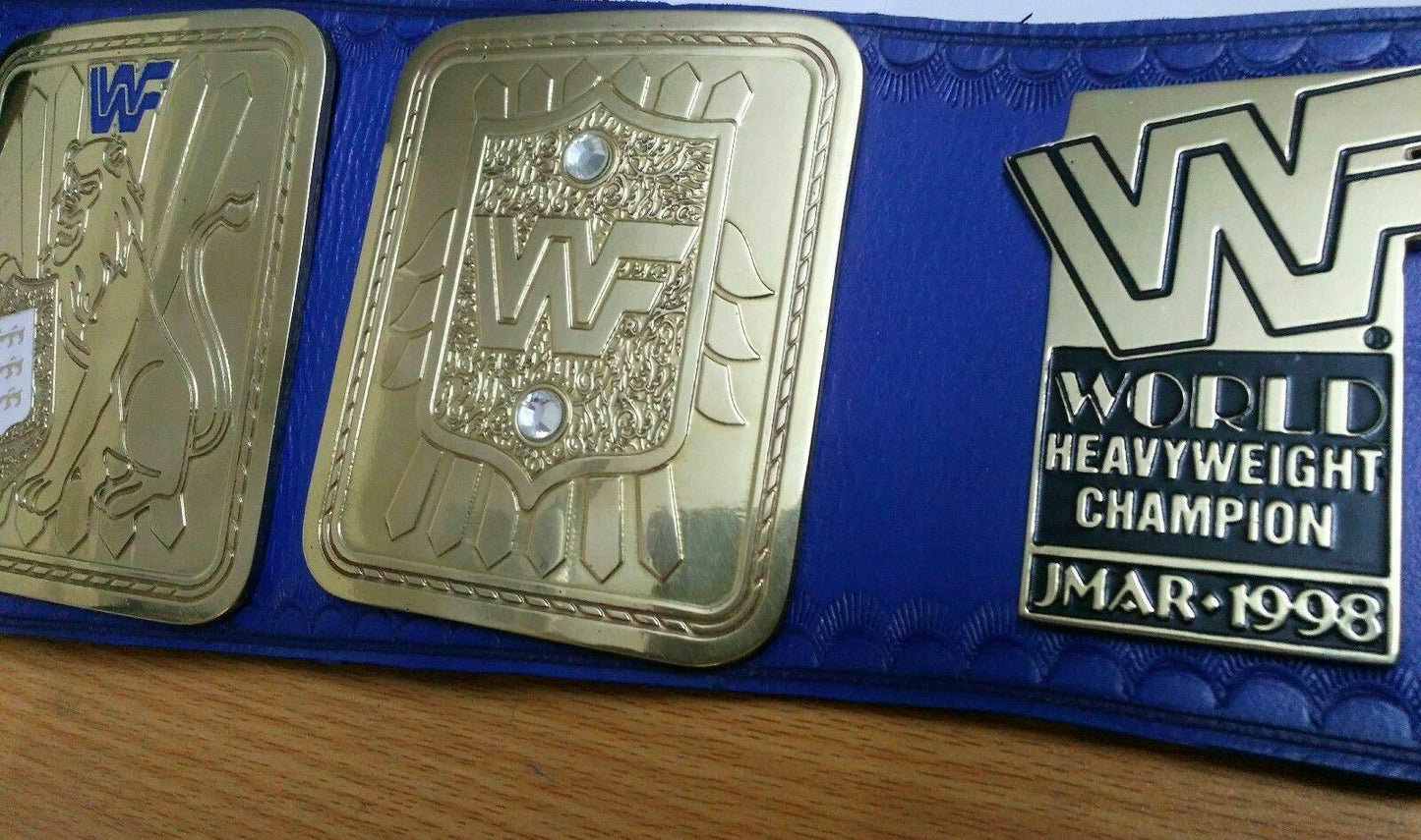 WWF BIG EAGLE ATTITUDE ERA BLOCK LOGO Zinc Championship Title Belt