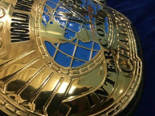 WWF INTERCONTINENTAL OVAL 24K GOLD Championship Belt