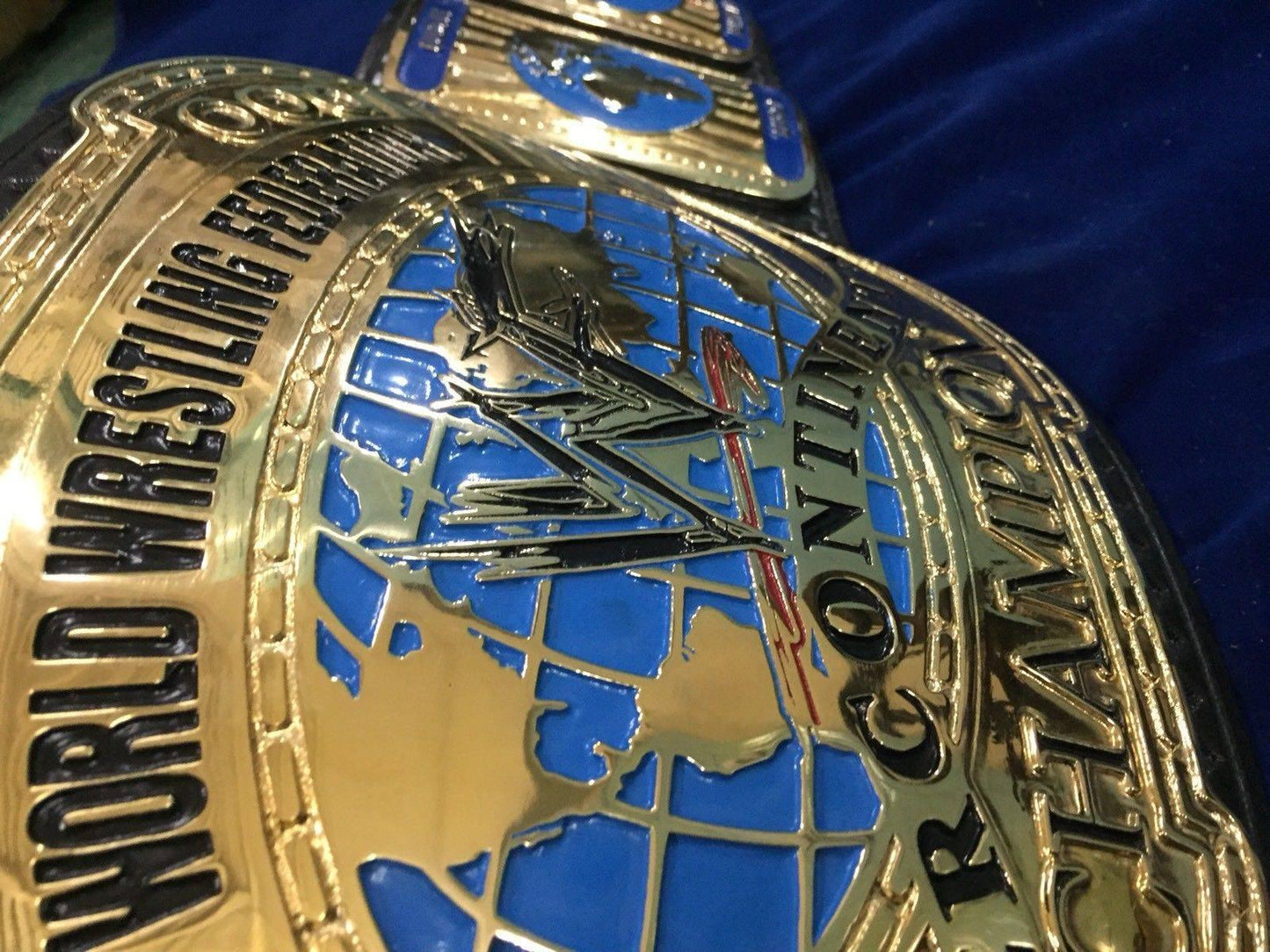 WWF INTERCONTINENTAL OVAL 24K GOLD Championship Belt