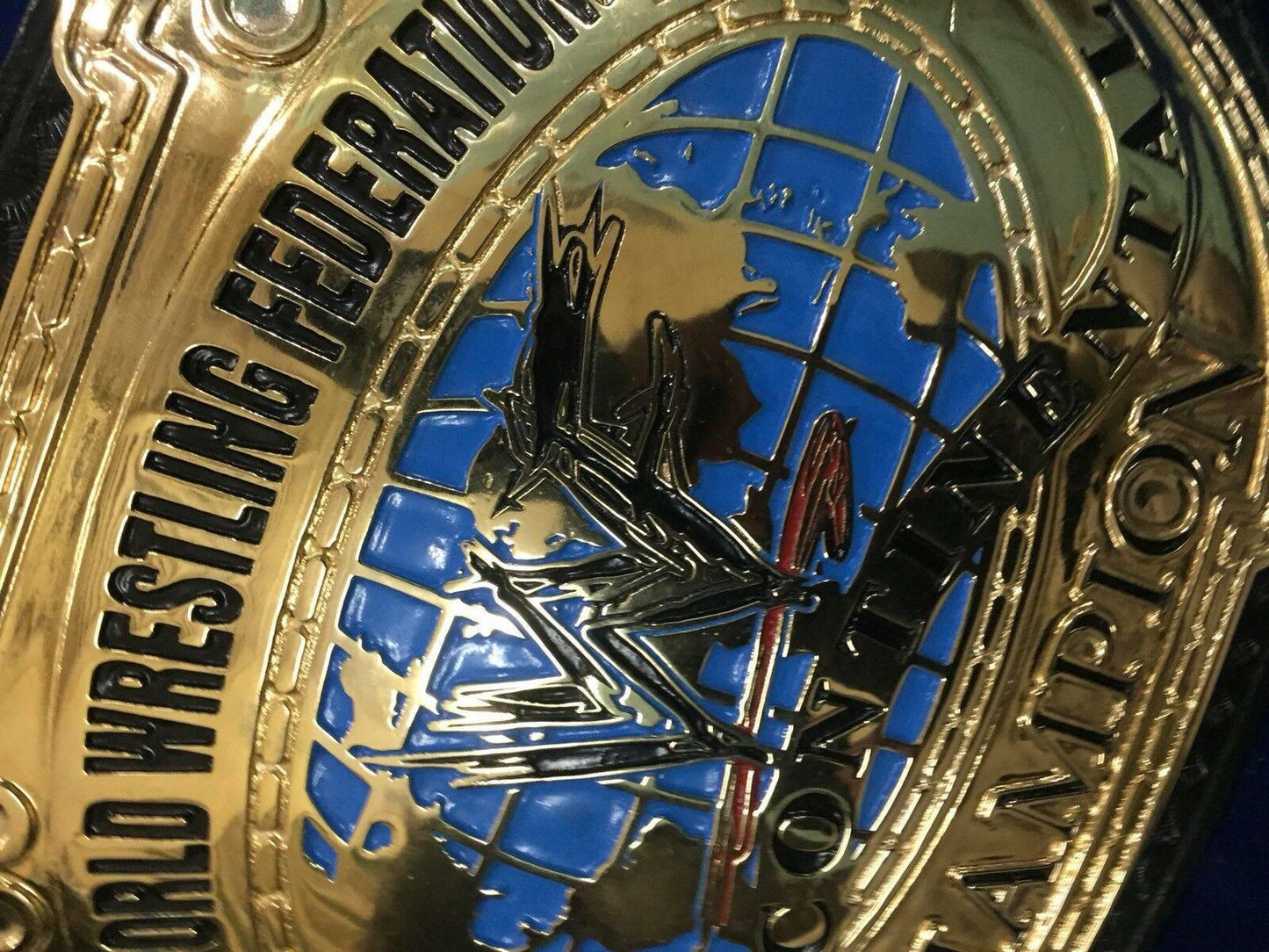 WWF INTERCONTINENTAL OVAL 24K GOLD Championship Belt