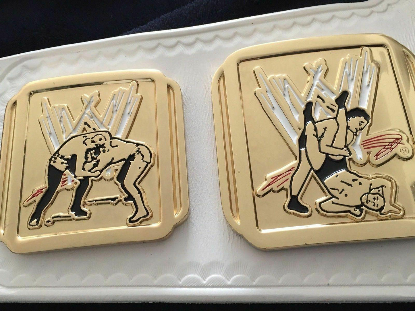 WWF INTERCONTINENTAL WHITE Zinc Championship Title Belt