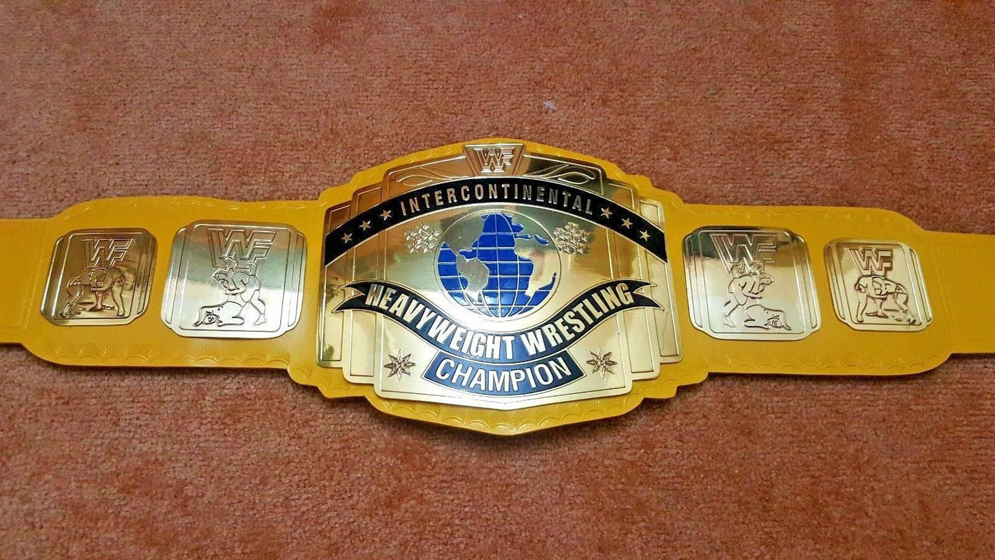WWF INTERCONTINENTAL YELLOW Brass Championship Belt