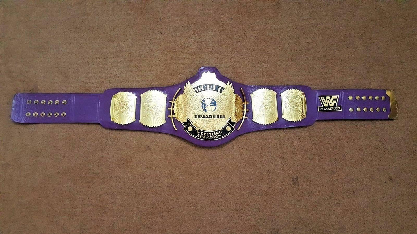 WWF WINGED EAGLE PURPLE Brass Championship Title Belt