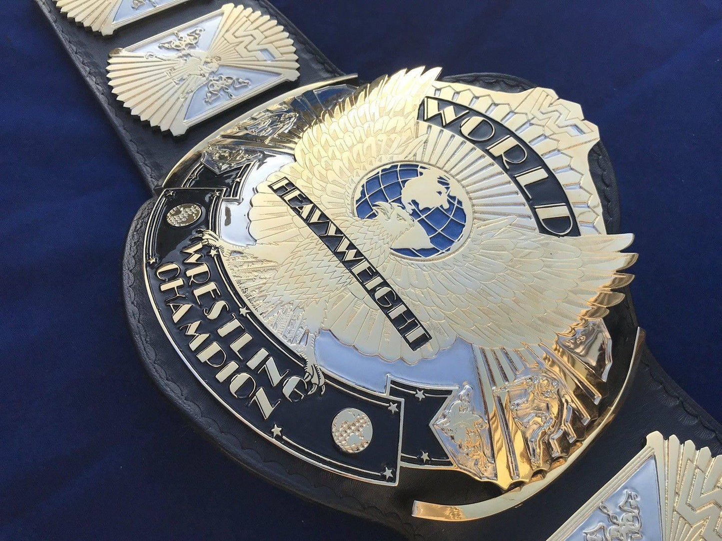 WWF WINGED EAGLE DUAL PLATED 24K GOLD Zinc Championship Belt