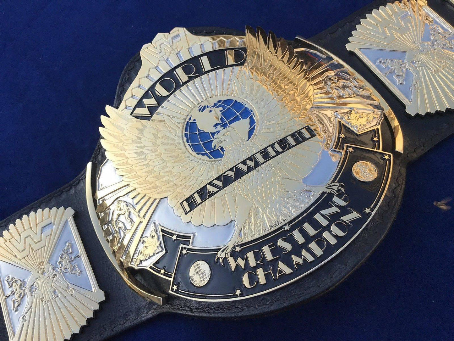 WWF WINGED EAGLE DUAL PLATED 24K GOLD Zinc Championship Belt