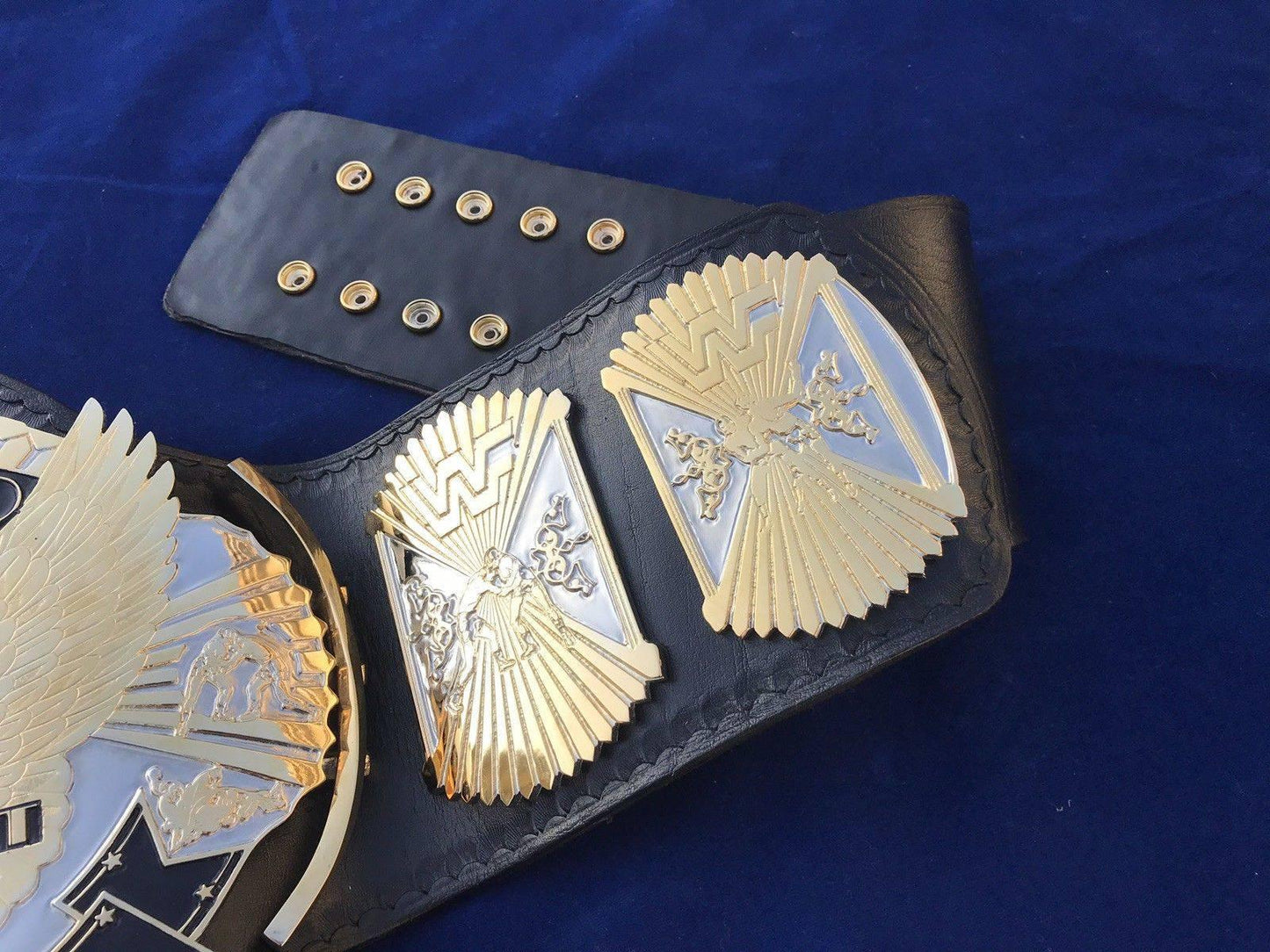 WWF WINGED EAGLE DUAL PLATED 24K GOLD Zinc Championship Belt