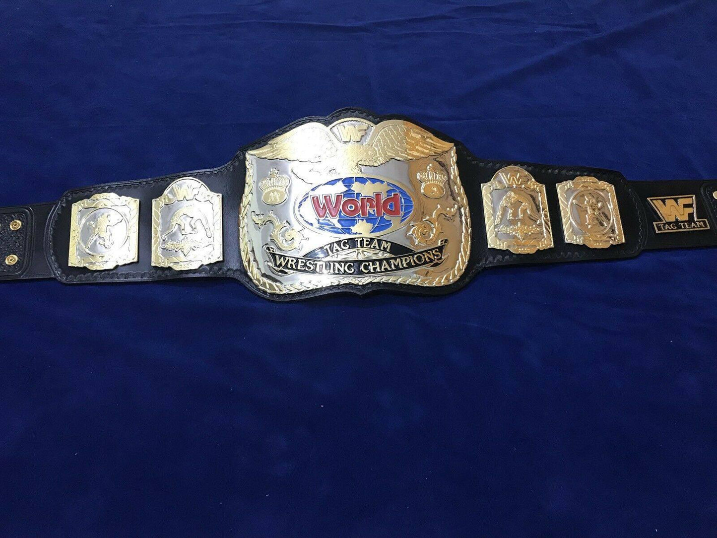 WWF WORLD TAG TEAM DUAL PLATED 24K GOLD Zinc Championship Belt