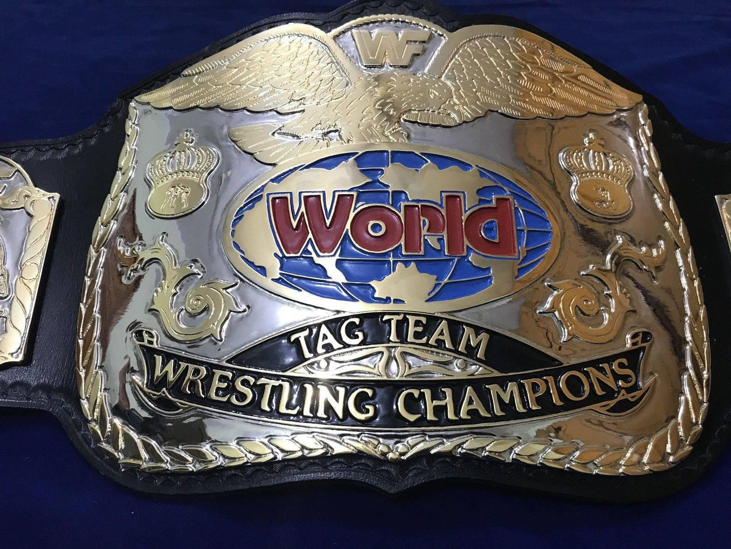 WWF WORLD TAG TEAM DUAL PLATED 24K GOLD Zinc Championship Belt