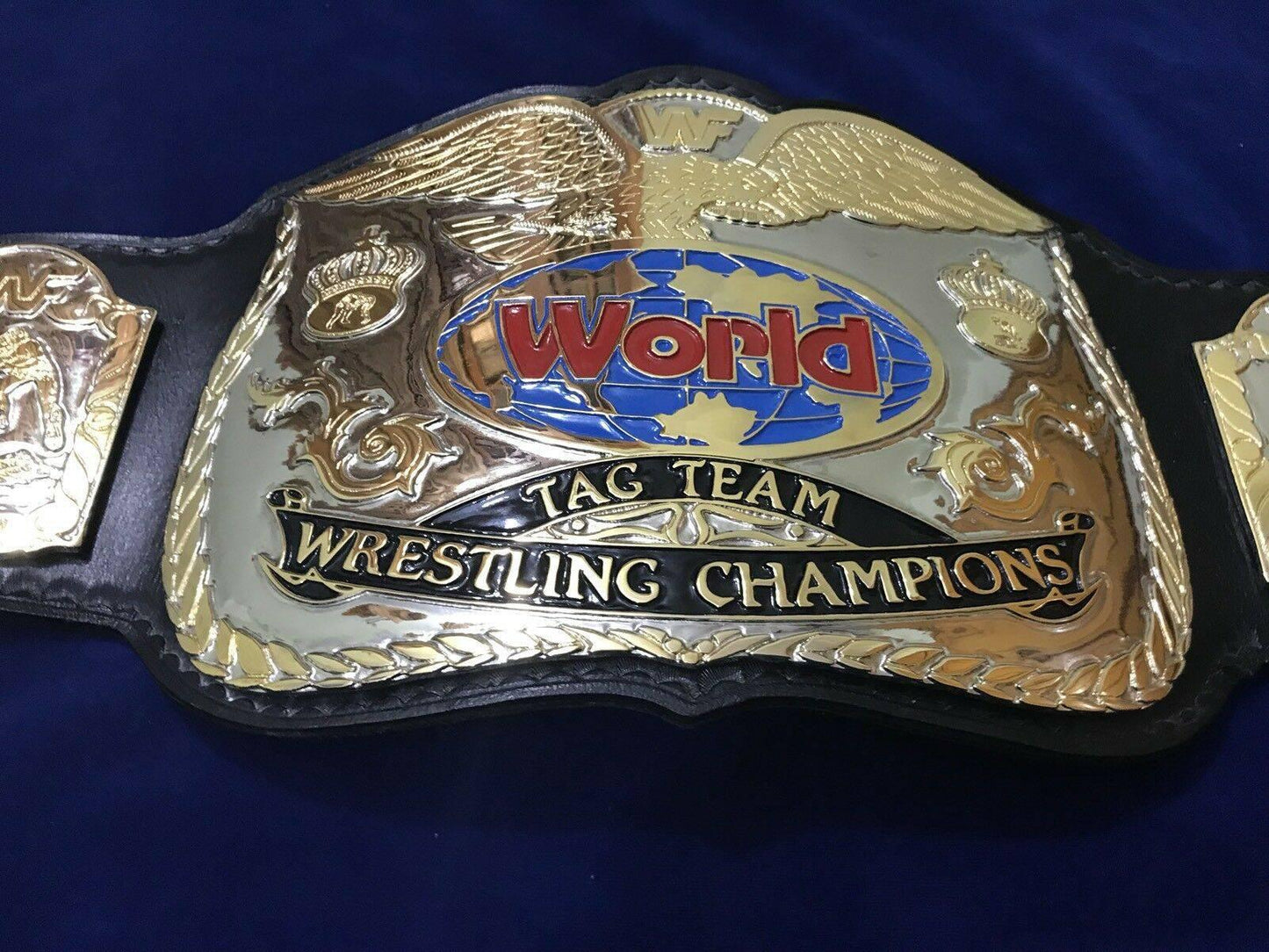 WWF WORLD TAG TEAM DUAL PLATED 24K GOLD Zinc Championship Belt