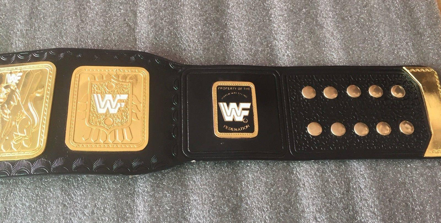 WWF BIG EAGLE BLOCK LOGO Brass Championship Belt