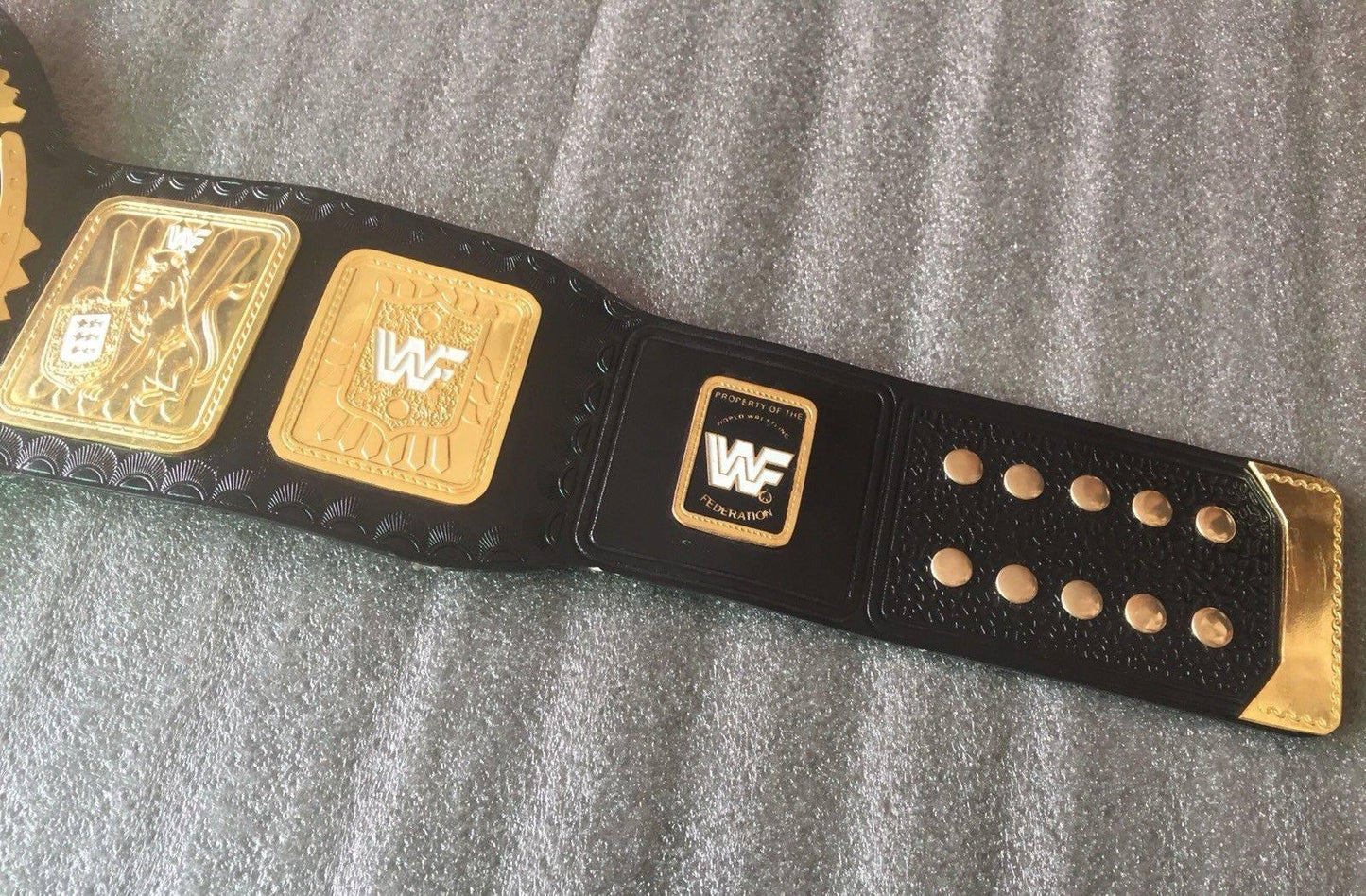 WWF BIG EAGLE BLOCK LOGO Brass Championship Belt
