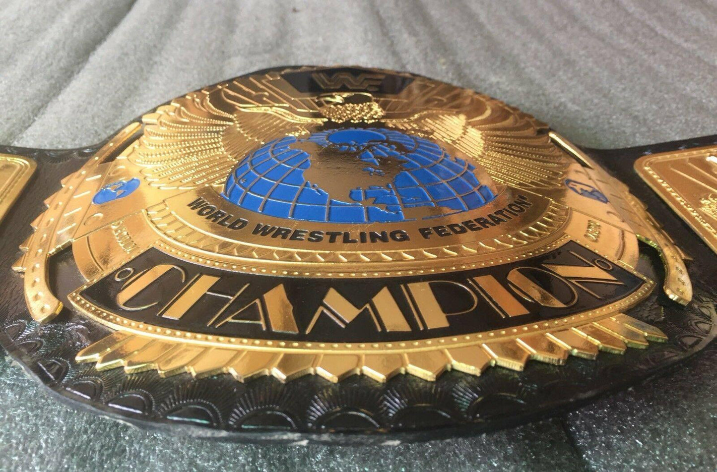 WWF BIG EAGLE BLOCK LOGO Brass Championship Belt