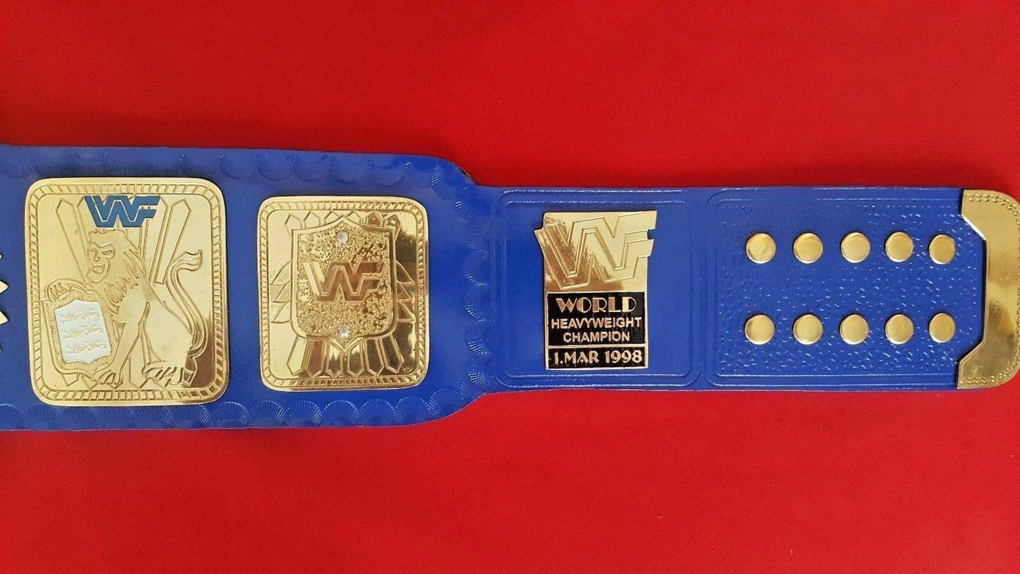 WWF BLUE BIG EAGLE Brass Championship Title Belt