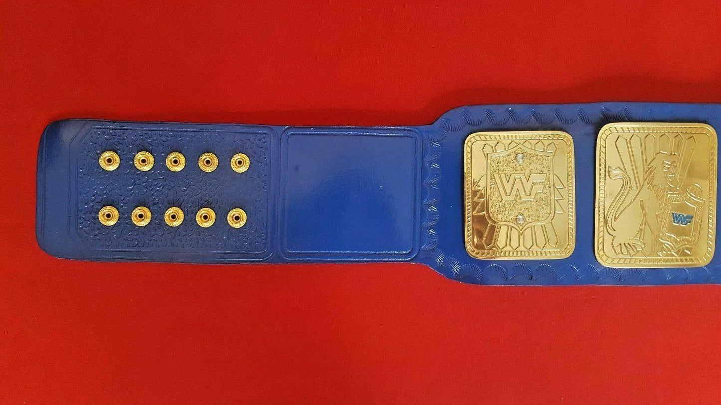 WWF BLUE BIG EAGLE Brass Championship Title Belt