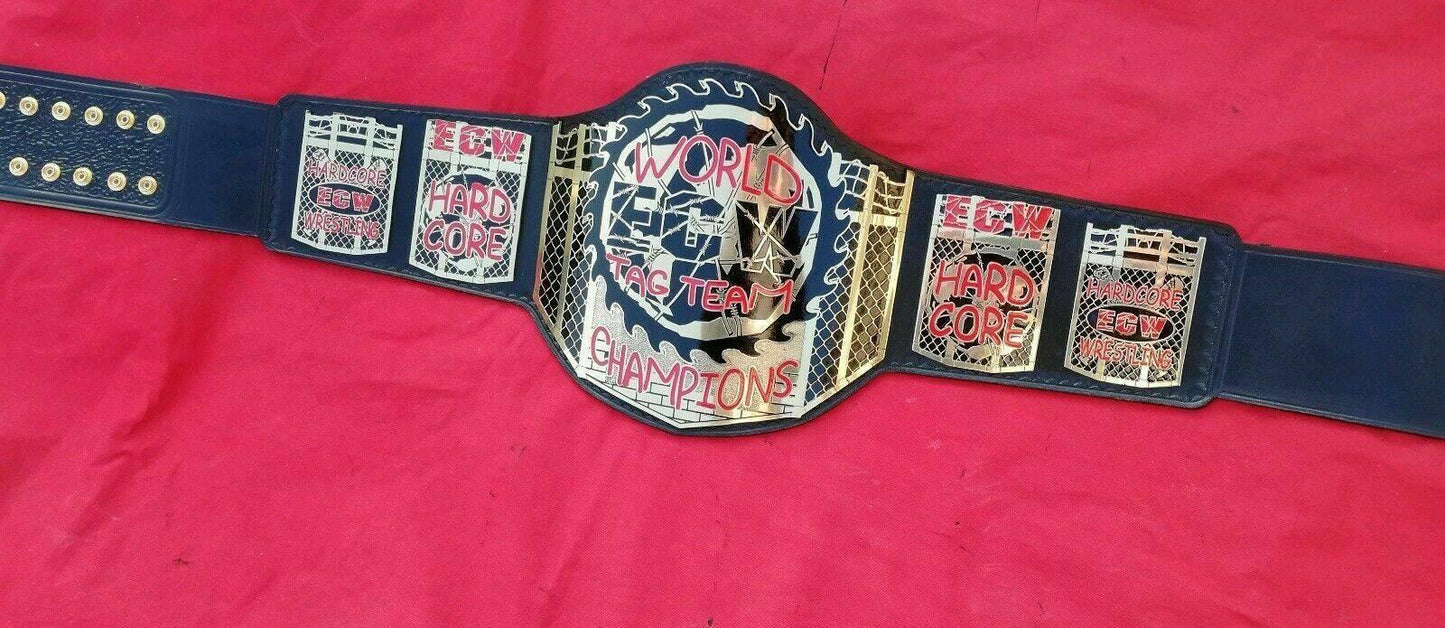ECW WORLD TAG TEAM Brass Championship Belt