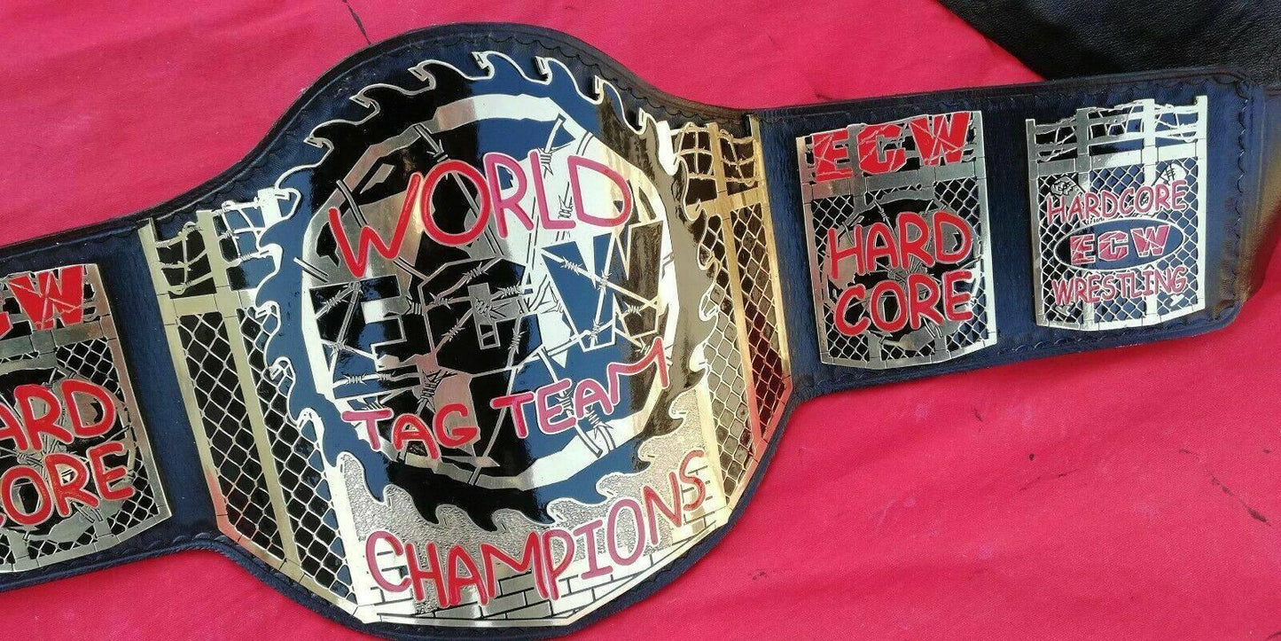 ECW WORLD TAG TEAM Brass Championship Belt