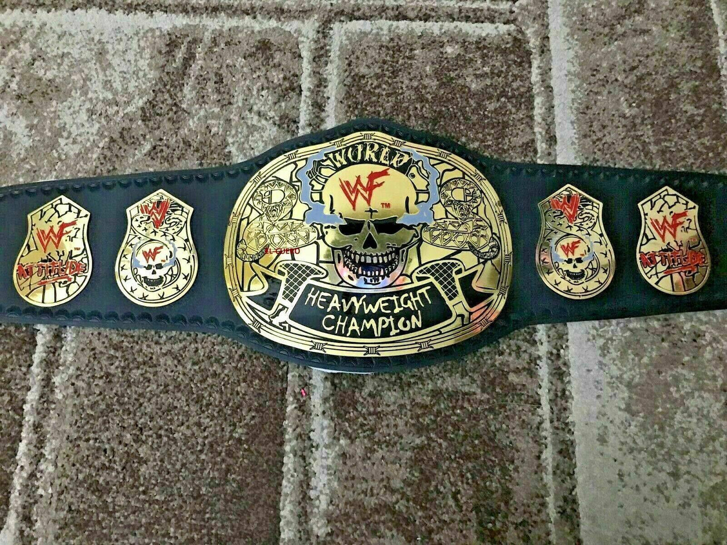 WWE Smoking Skull Brass Championship Belt