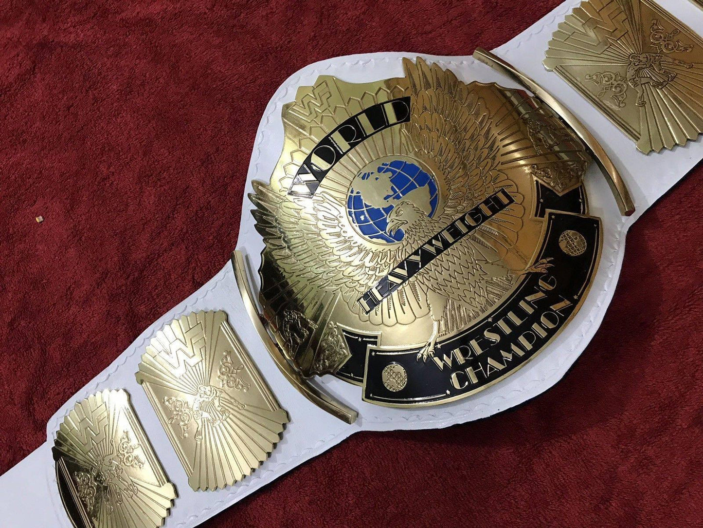 WWF WINGED EAGLE WHITE Brass Championship Title Belt
