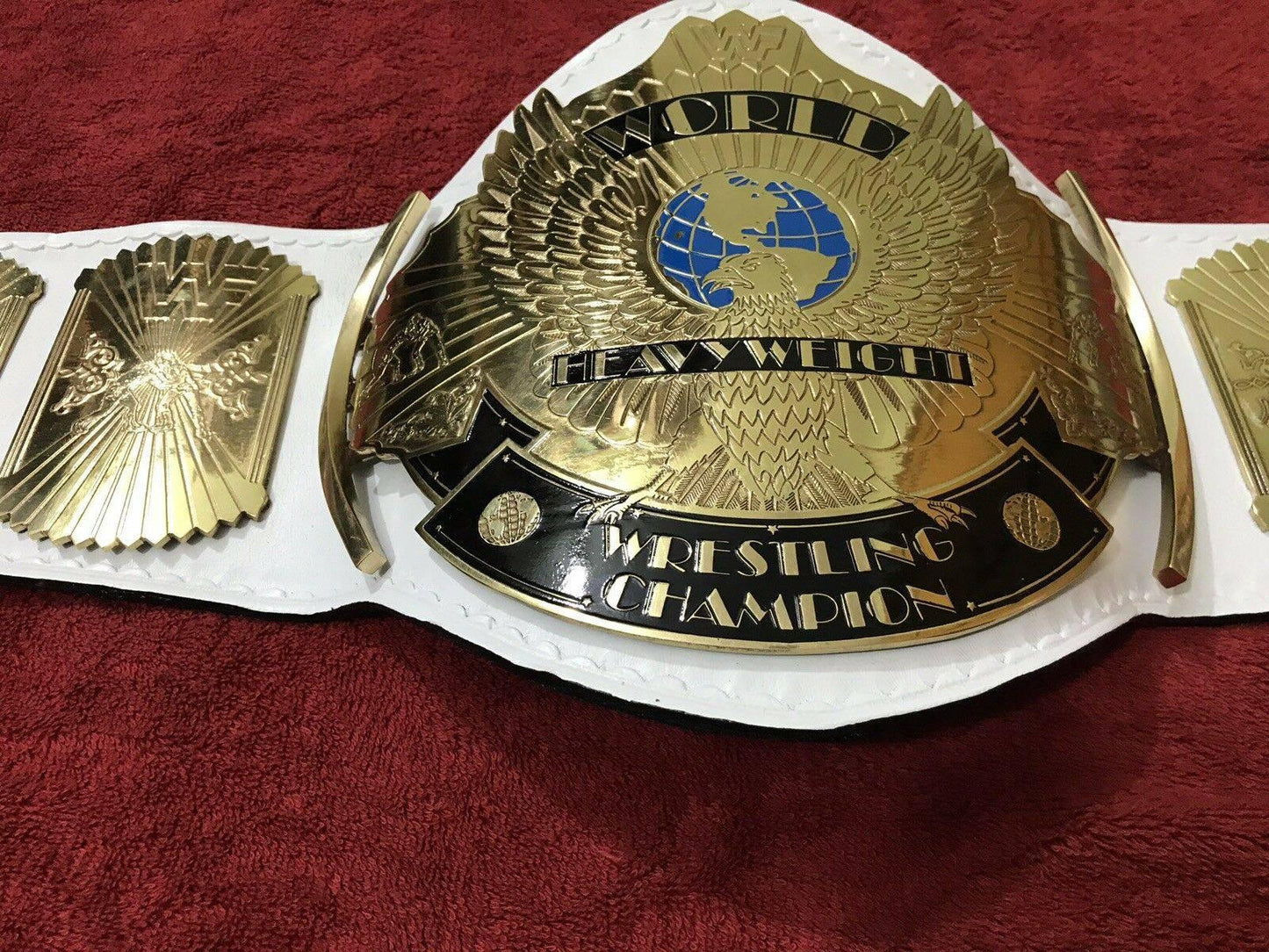 WWF WINGED EAGLE WHITE Brass Championship Title Belt