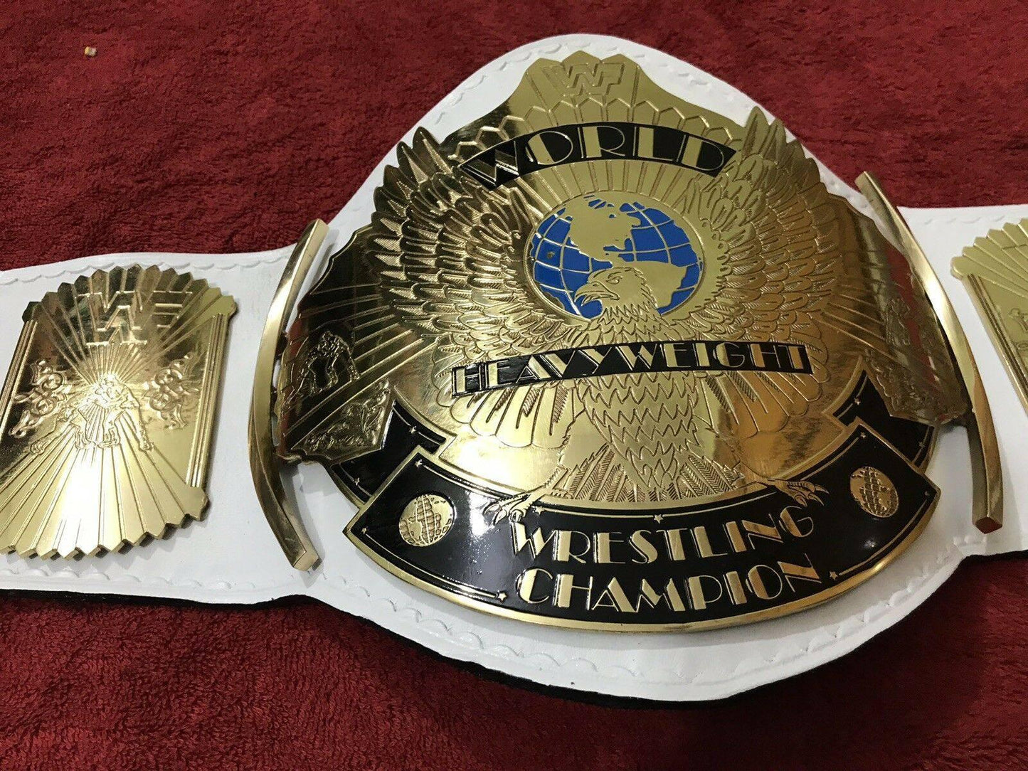 WWF WINGED EAGLE WHITE Brass Championship Title Belt