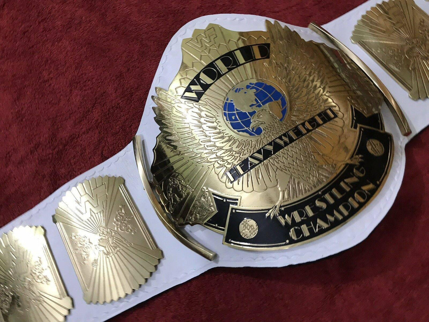 WWF WINGED EAGLE WHITE Brass Championship Title Belt