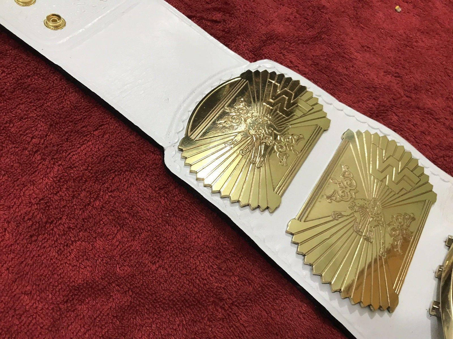 WWF WINGED EAGLE WHITE Brass Championship Title Belt